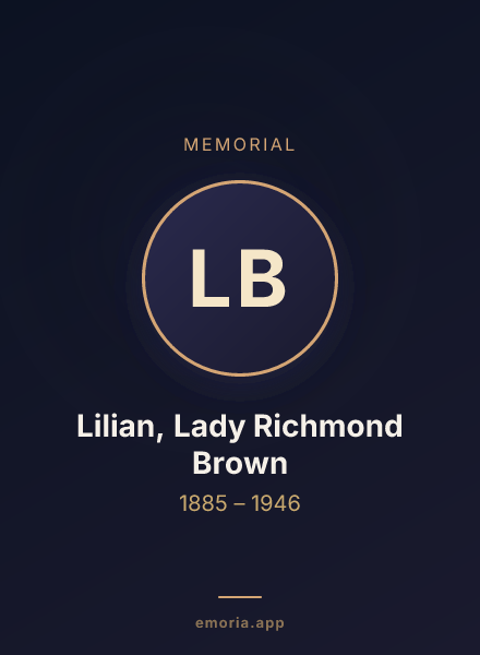 Memorial portrait of Lilian, Lady Richmond Brown