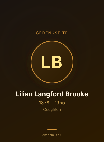 Gedenkportrait von Lilian Langford Brooke