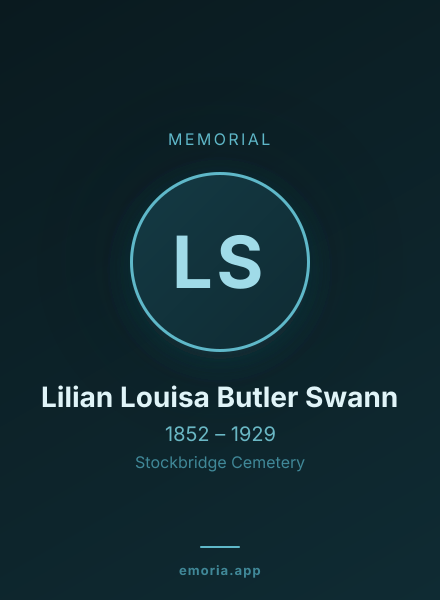 Memorial portrait of Lilian Louisa Butler Swann