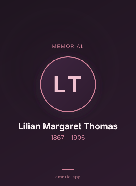 Memorial portrait of Lilian Margaret Thomas