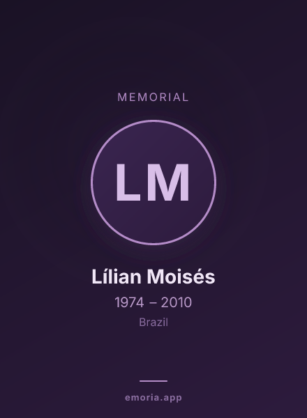 Memorial portrait of Lílian Moisés