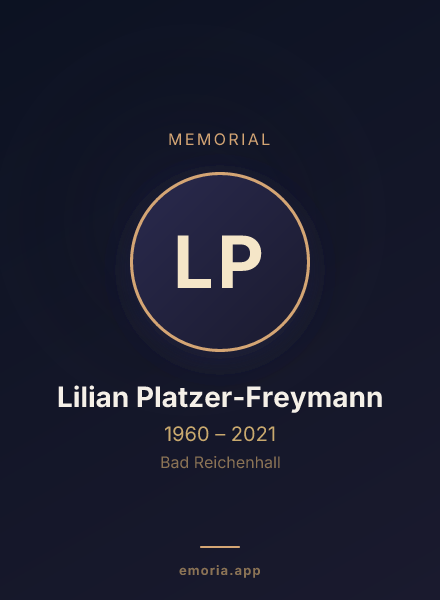 Memorial portrait of Lilian Platzer-Freymann