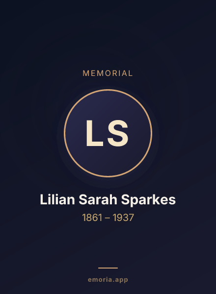 Memorial portrait of Lilian Sarah Sparkes