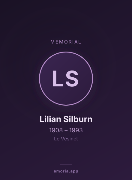 Memorial portrait of Lilian Silburn