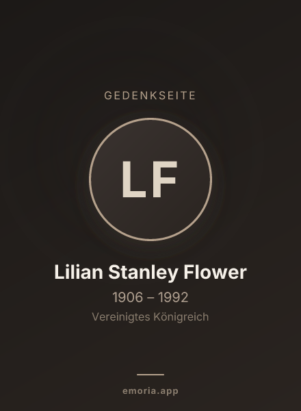 Gedenkportrait von Lilian Stanley Flower