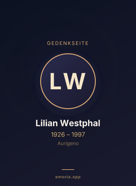 Gedenkportrait von Lilian Westphal