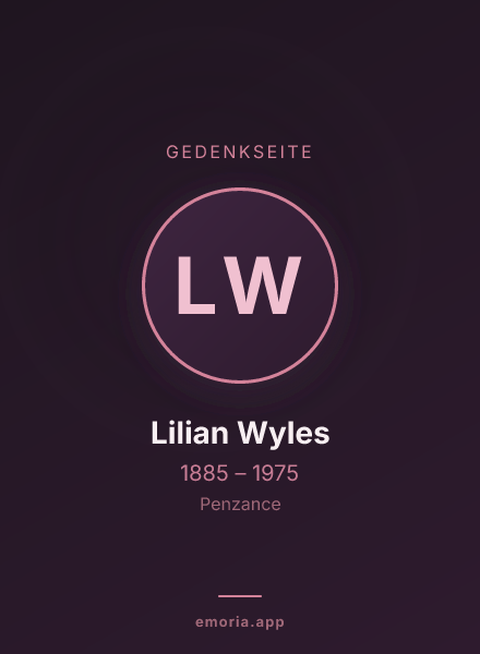 Gedenkportrait von Lilian Wyles
