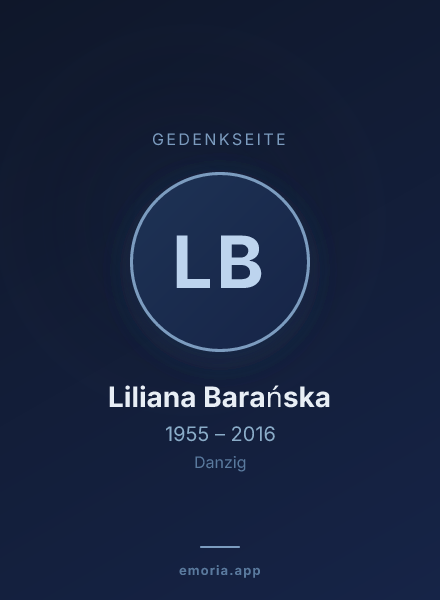 Gedenkportrait von Liliana Barańska