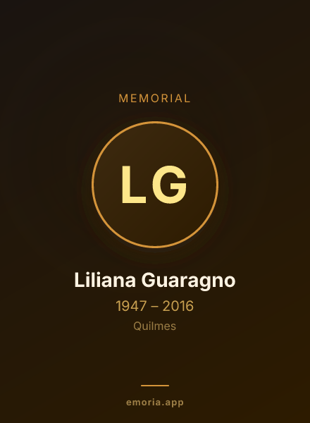 Memorial portrait of Liliana Guaragno