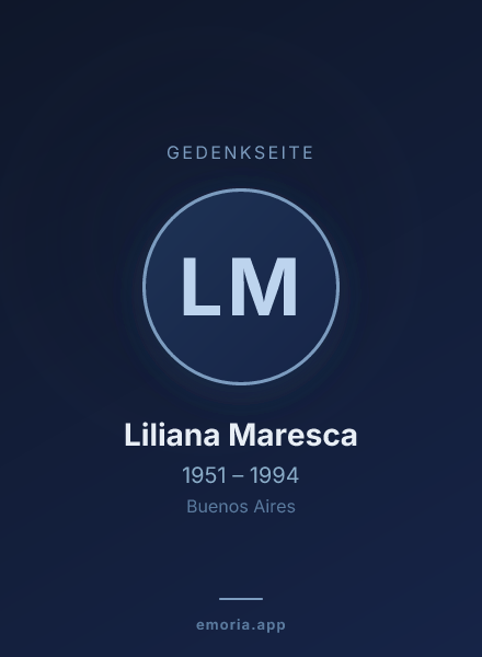 Gedenkportrait von Liliana Maresca