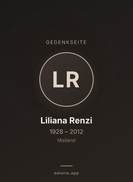 Gedenkportrait von Liliana Renzi