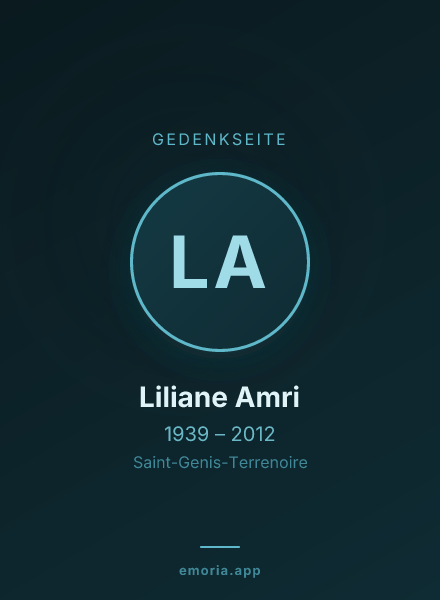 Gedenkportrait von Liliane Amri