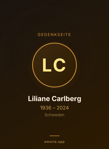 Gedenkportrait von Liliane Carlberg