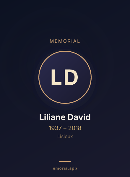 Memorial portrait of Liliane David