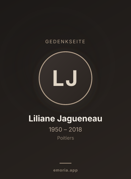 Gedenkportrait von Liliane Jagueneau