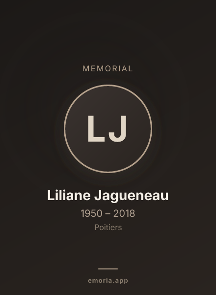 Memorial portrait of Liliane Jagueneau