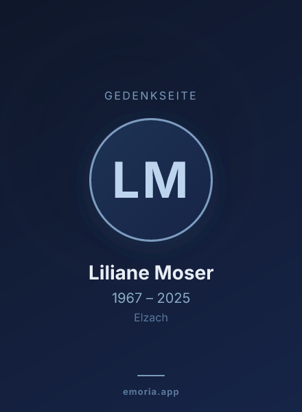 Gedenkportrait von Liliane Moser