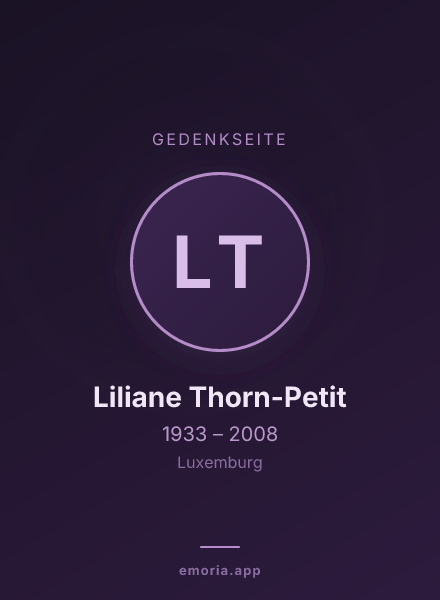 Gedenkportrait von Liliane Thorn-Petit