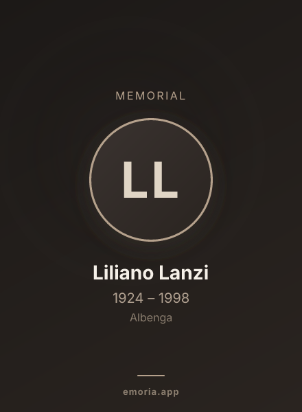 Memorial portrait of Liliano Lanzi