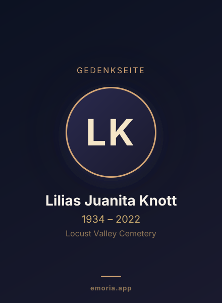 Gedenkportrait von Lilias Juanita Knott