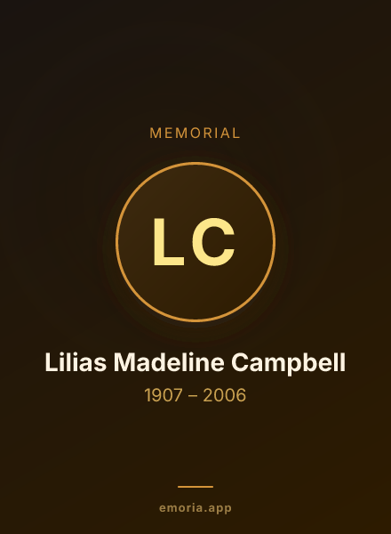 Memorial portrait of Lilias Madeline Campbell