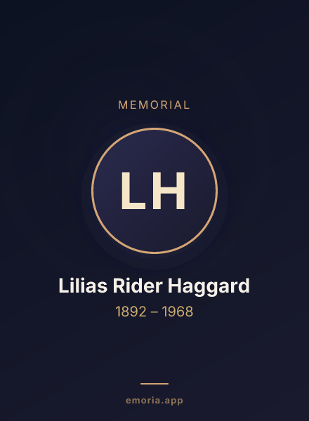 Memorial portrait of Lilias Rider Haggard