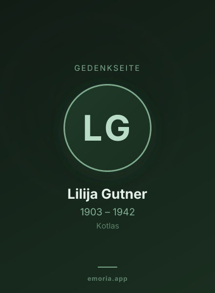 Gedenkportrait von Lilija Gutner