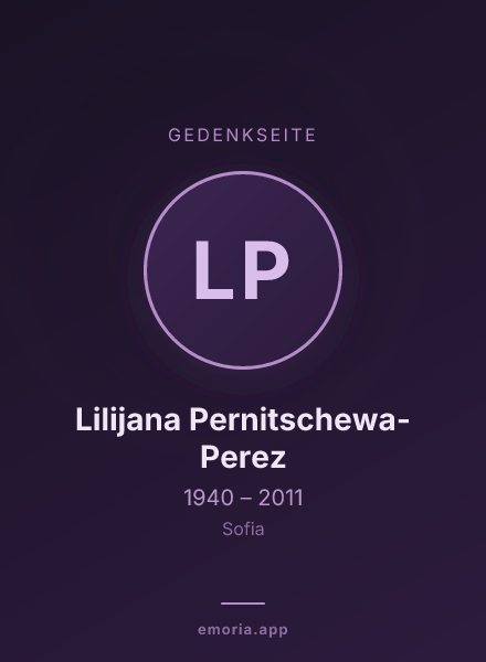 Gedenkportrait von Lilijana Pernitschewa-Perez