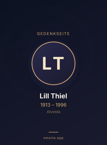 Gedenkportrait von Lill Thiel