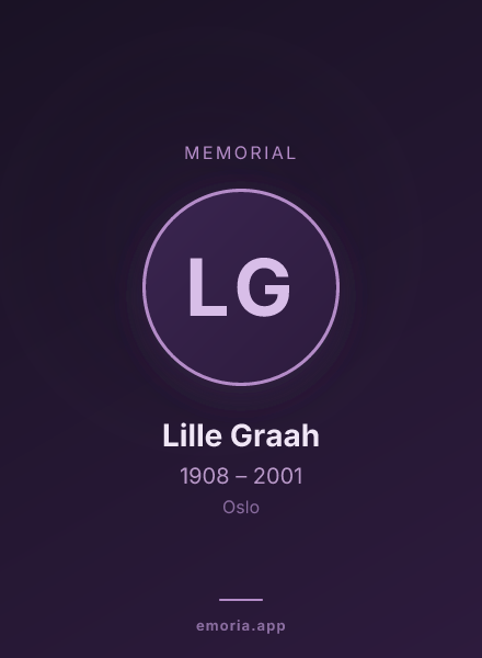 Memorial portrait of Lille Graah