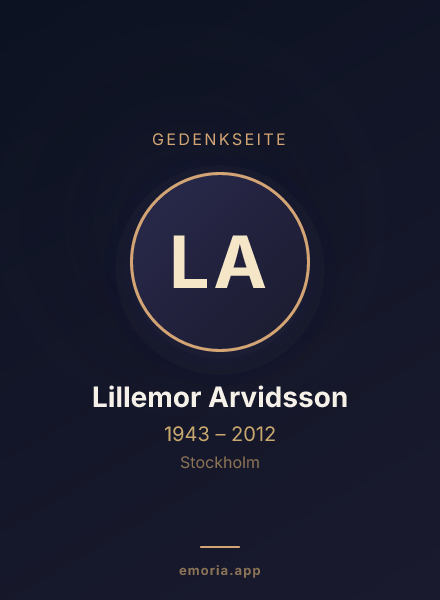 Gedenkportrait von Lillemor Arvidsson