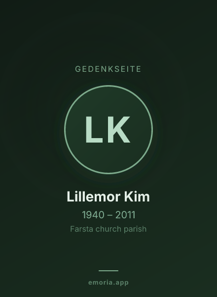 Gedenkportrait von Lillemor Kim