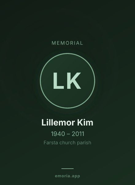 Memorial portrait of Lillemor Kim