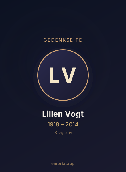 Gedenkportrait von Lillen Vogt
