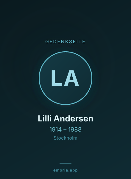Gedenkportrait von Lilli Andersen