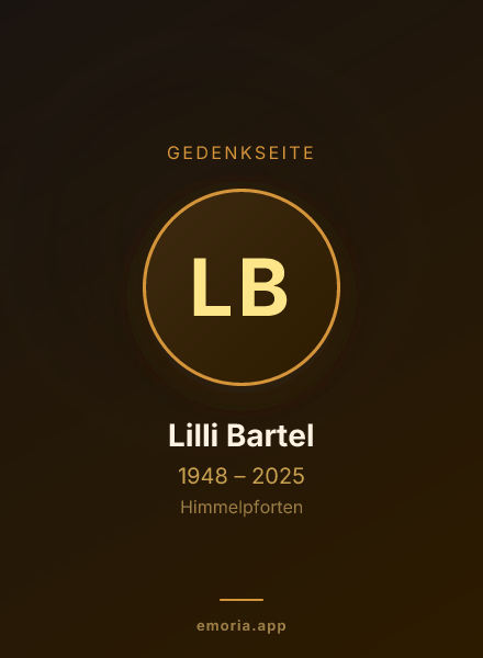 Gedenkportrait von Lilli Bartel