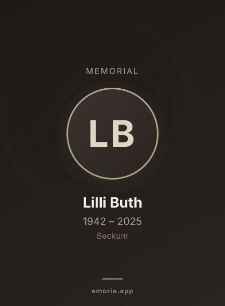 Memorial portrait of Lilli Buth