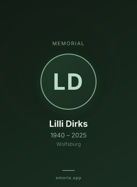 Memorial portrait of Lilli Dirks