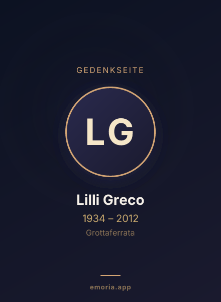 Gedenkportrait von Lilli Greco