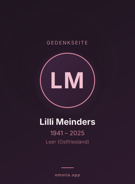Gedenkportrait von Lilli Meinders