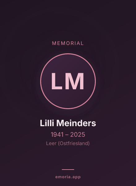 Memorial portrait of Lilli Meinders