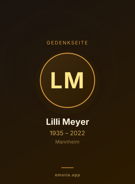 Gedenkportrait von Lilli Meyer