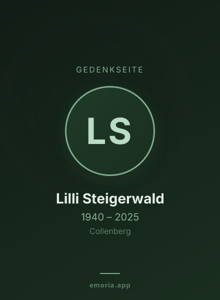 Gedenkportrait von Lilli Steigerwald