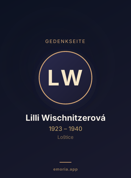 Gedenkportrait von Lilli Wischnitzerová