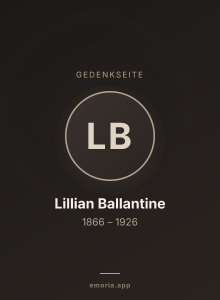 Gedenkportrait von Lillian Ballantine