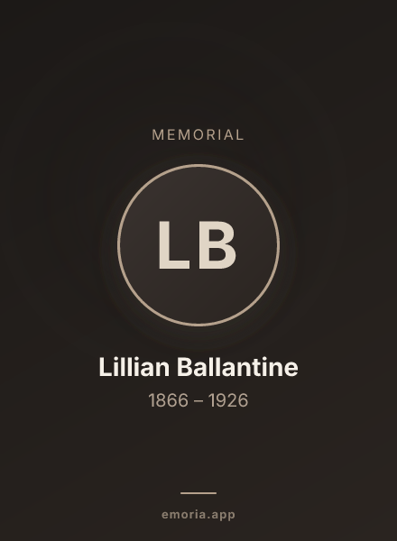 Memorial portrait of Lillian Ballantine