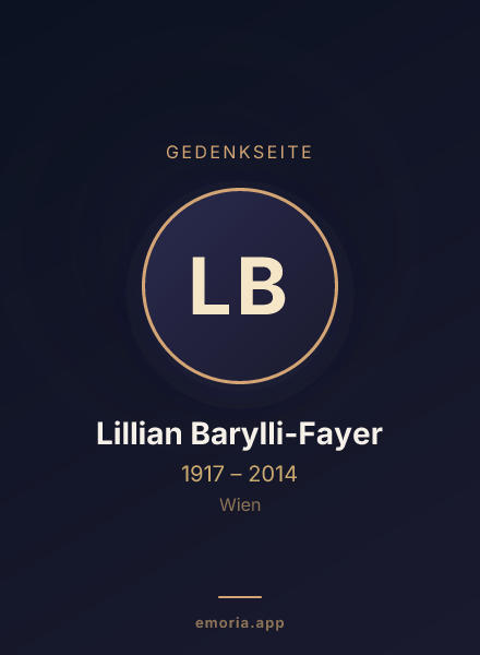 Gedenkportrait von Lillian Barylli-Fayer