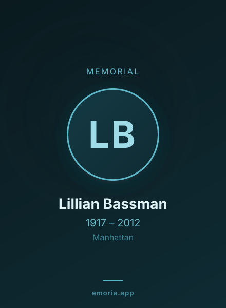 Memorial portrait of Lillian Bassman