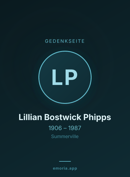 Gedenkportrait von Lillian Bostwick Phipps