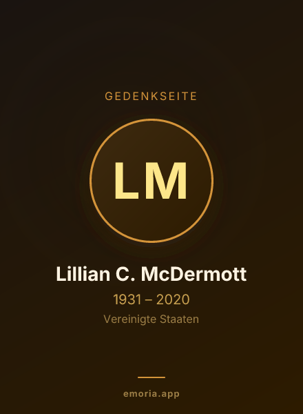 Gedenkportrait von Lillian C. McDermott